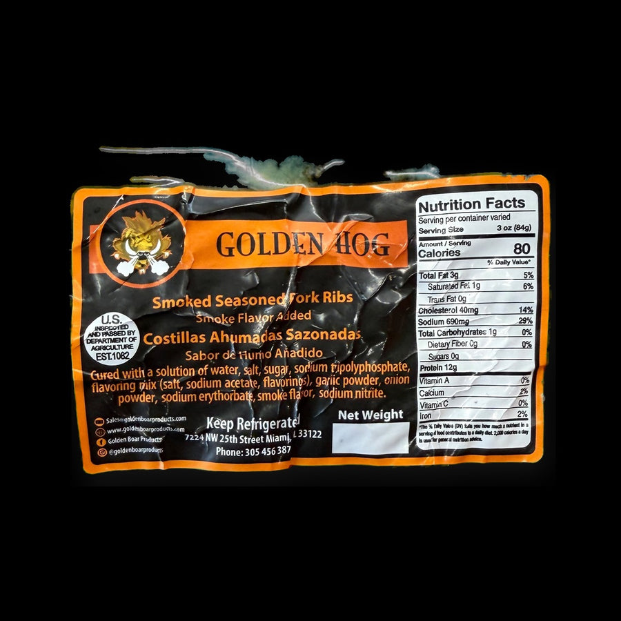 Golden Hog Smoked Pork Ribs (Costilla Ahumada)