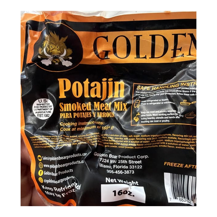 Golden Hog Potajín Smoked Meat Mix 16 oz (Para Potajes y Arroces)