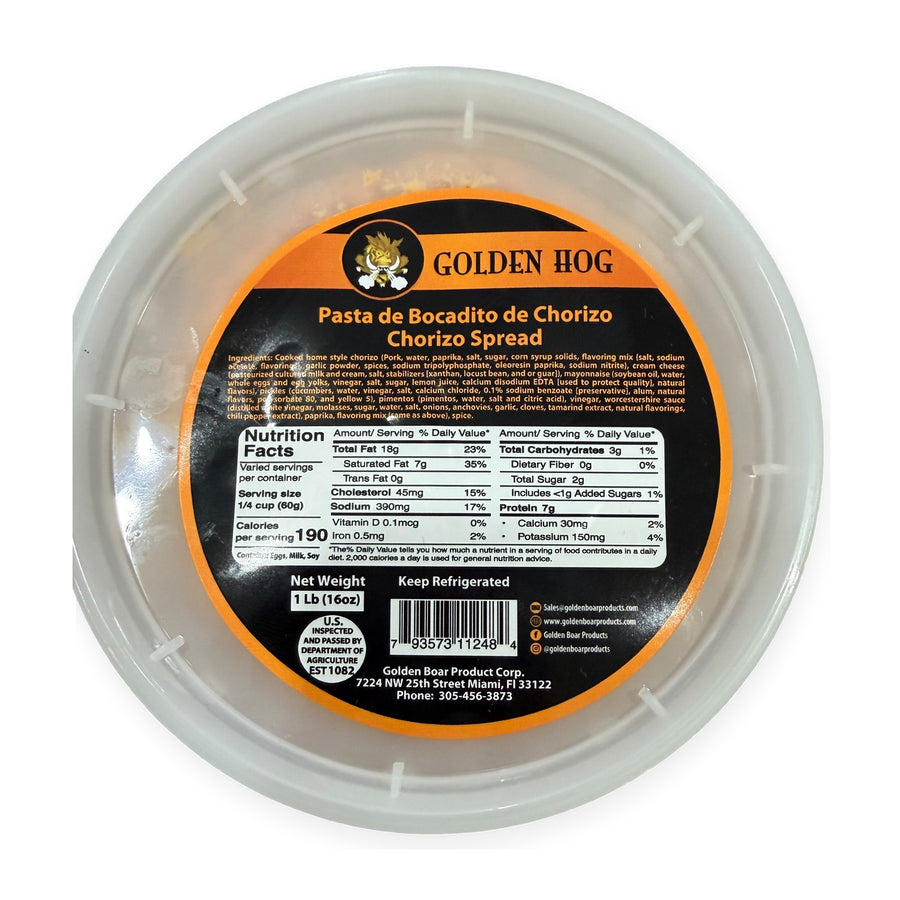 Golden Hog Pasta de Chorizo 1 lb (Chorizo Spread)