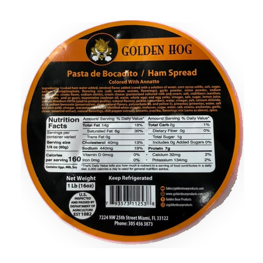 Golden Hog Pasta de Bocadito 1 lb (Ham Spread)